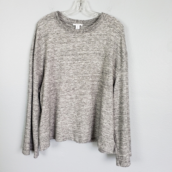 DAILY RITUAL Semi Cropped Wide Sleeve Ultra Soft Jersey Knit Sweatshirt Sz XL - Picture 1 of 8